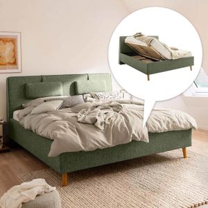 SCHÖNER WOHNEN-Kollektion Polsterbett Madrid Komfort Webstoff mit Bettkasten und Lattenrost 180x200 cm