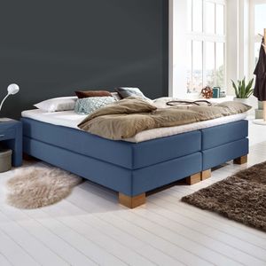 HOMELIV. Boxspringbett Peachland Webstoff ohne Kopfteil