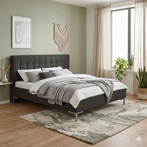 HOMELIV. Doppelbett Taviel Komfort Webstoff