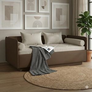 Schlafsofa Eriko Komfort Kunstleder mit Bettkasten