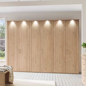 Drehtüren-Kleiderschrank Herdorf Eiche Dekor