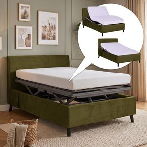 Einzelbett Thea Komfort Velours mit Pflegebett-Funktion und Lattenrost