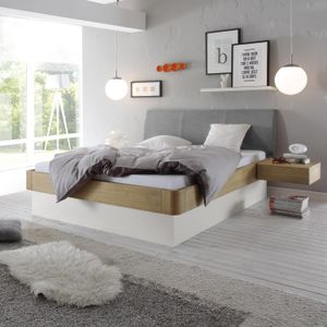 Bett Majuro Komfort Eiche Massivholz mit Bettkasten