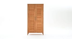 Drehtüren-Kleiderschrank Halvar Kernbuche Massivholz