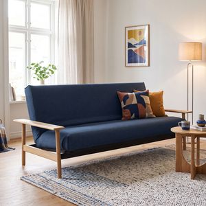 Schlafsofa Barrea Webstoff mit Lattenrost und Aufbewahrungstuch