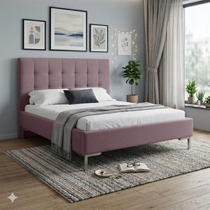 HOMELIV. Doppelbett Taviel Komfort Webstoff