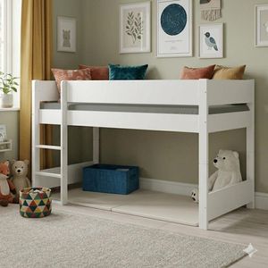 Mini-Hochbett Tacora Buche teilmassiv mit Lattenrost 90x200cm