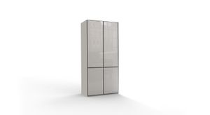 Drehtüren-Kleiderschrank Loyd mit Glasfront