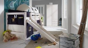 Mini-Hochbett Kids Paradise Kiefer Massivholz mit Lattenrost