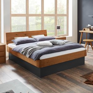 Bett Otavalo Komfort Eiche Massivholz mit Bettkasten