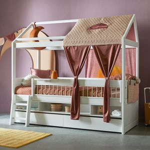 LIFETIME Hausbett Sunset Dreams Kiefer Massivholz mit Lattenrost und Schubkasten