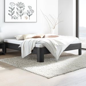 Bett Santa Clara Eiche Massivholz ohne Kopfteil