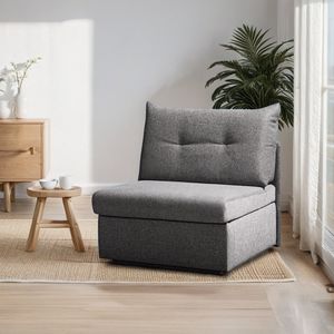 Schlafsessel Retford Webstoff/Velours mit Bettkasten