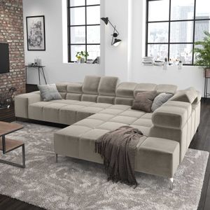 HOMELIV. Ecksofa Cambridge 321x216x85cm Velours