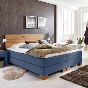 HOMELIV. Boxspringbett Peachland Webstoff
