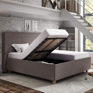 SCHLARAFFIA Polsterbett Verdi Komfort Microvelours/Webstoff mit Bettkasten und Lattenrost
