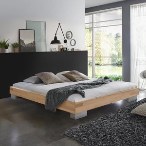 Bett Sogno Buche Massivholz ohne Kopfteil