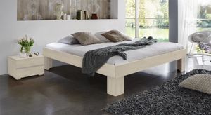 Bett Lucca Komfort Buche Massivholz ohne Kopfteil