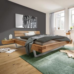 Balkenbett Borka Komfort Wildeiche Massivholz