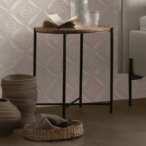 Bett-Beistelltisch Neringa Nussbaum Massivholz H52 cm