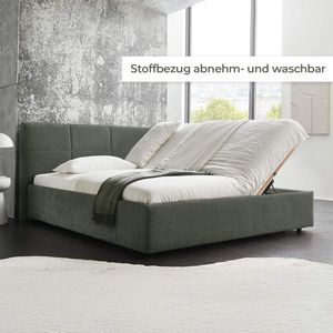 HOMELIV. Polsterbett SwitchIT Chester Webstoff mit Bettkasten und Lattenrost