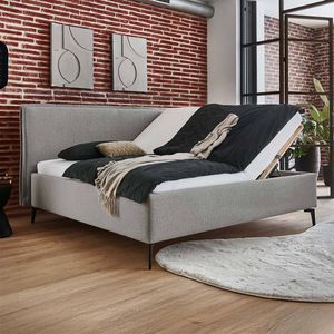 HOMELIV. Polsterbett Sheffield Komfort Webstoff mit Bettkasten und Lattenrost