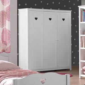 Drehtüren-Kleiderschrank Asami mit Innenausstattung H 191cm