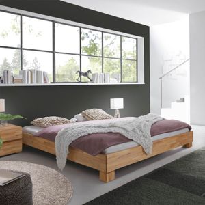 Bett Alicante Buche Massivholz ohne Kopfteil