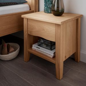 Nachttisch Kanim Wildeiche Massivholz H 45 cm