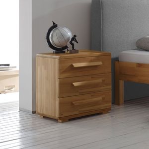 Nachttisch Barra Kernbuche Massivholz H 57cm