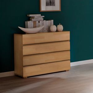 Kommode Como Buche Massivholz mit Schubladen