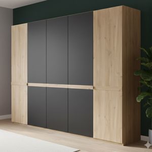 Drehtüren-Kleiderschrank Marizo Eiche Dekor H 216cm