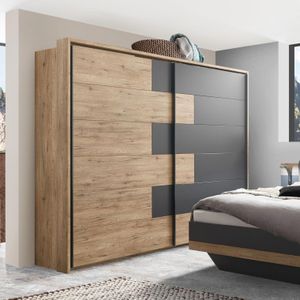Schwebetüren-Kleiderschrank Igneo Eiche Dekor