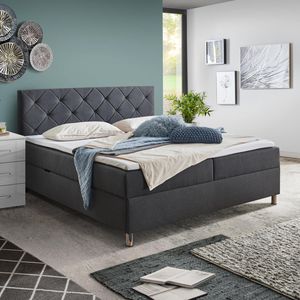 Boxspringbett Arvin Webstoff mit Bettkasten