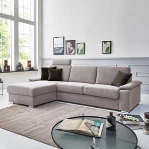 Ecksofa Cesio mit Schlaffunktion Ottomane links