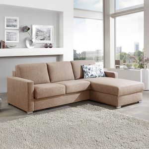 Ecksofa Lelio mit Schlaffunktion Ottomane rechts