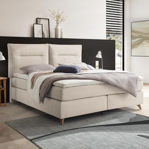 Boxspringbett Evgiros Velours-Strukturstoff