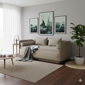 Schlafsofa Eriko Komfort Kunstleder mit Bettkasten