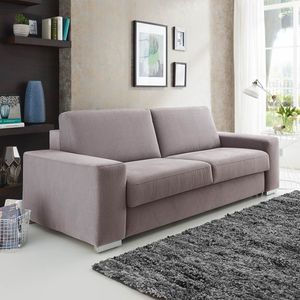 Schlafsofa Telmo Velours mit Lattenrost