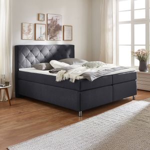 HOMELIV. Boxspringbett Cordelia Webstoff