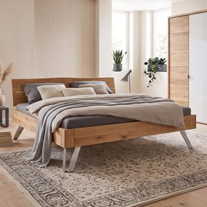 Bett Vildan Komfort Wildeiche Massivholz