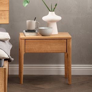 HOMELIV. Nachttisch Elva Wildeiche Massivholz H 43 cm