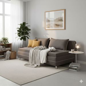 Sofaliege Vitana Webstoff mit Bettkasten