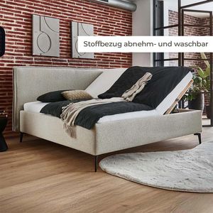HOMELIV. Polsterbett SwitchIT Sheffield Webstoff mit Bettkasten und Lattenrost