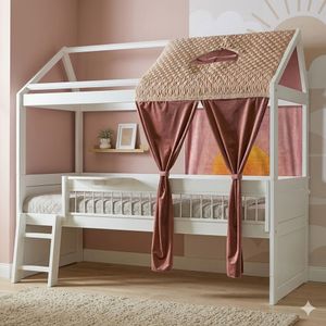 LIFETIME Hausbett Sunset Dreams Kiefer Massivholz mit Lattenrost und Schubkasten