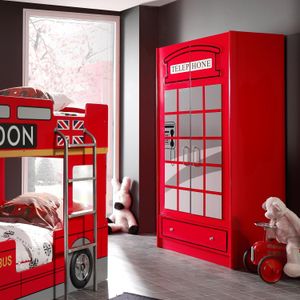 Drehtüren-Kleiderschrank Paddington mit Schubladen