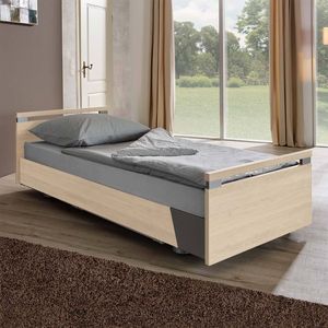 Komfortbett mit Pflegebett-Funktion Usedom Eiche/Akazie Dekor mit Tellerrost
