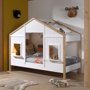 Hausbett Townhouse Kiefer Massivholz mit Lattenrost