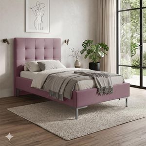 HOMELIV. Einzelbett Taviel Komfort Webstoff