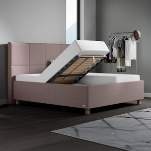 SCHLARAFFIA Polsterbett Chicago Komfort Microvelours mit Bettkasten und Lattenrost